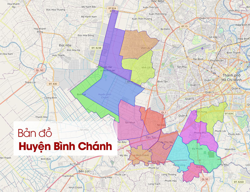 Bản đồ Huyện Bình Chánh TPHCM | Cập nhật mới nhất | 2024