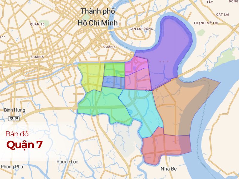 Bản đồ Quận 7 TPHCM | Chi tiết | Cập nhật mới nhất