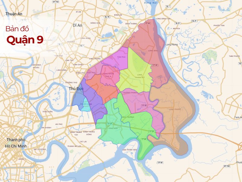 Bản đồ Quận 9 TPHCM | Chi tiết | Cập nhật mới nhất