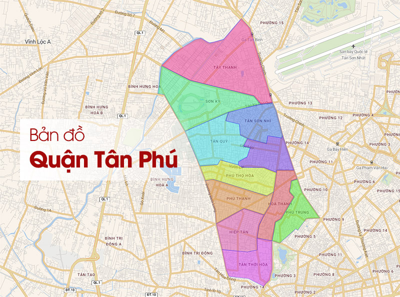 Bản đồ Quận Tân Phú TPHCM | Cập nhật 2024 | Dữ liệu Địa lý