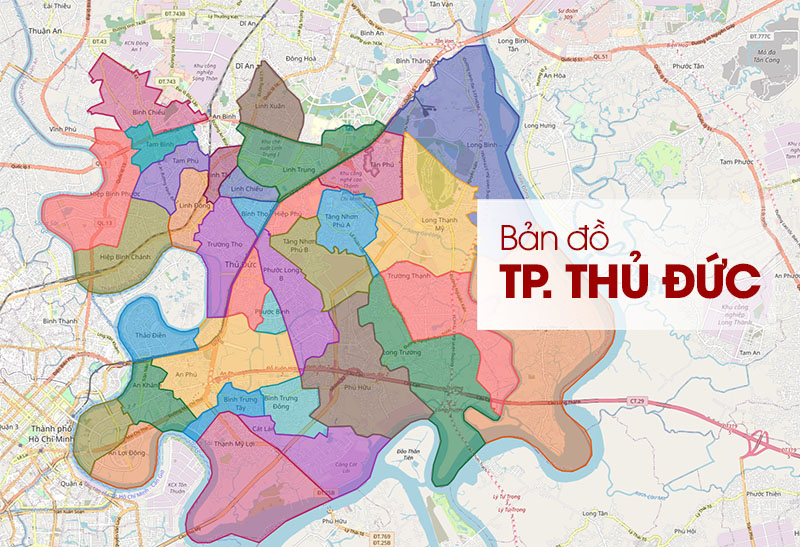 Bản đồ Thành phố Thủ Đức | Chi tiết | 2024