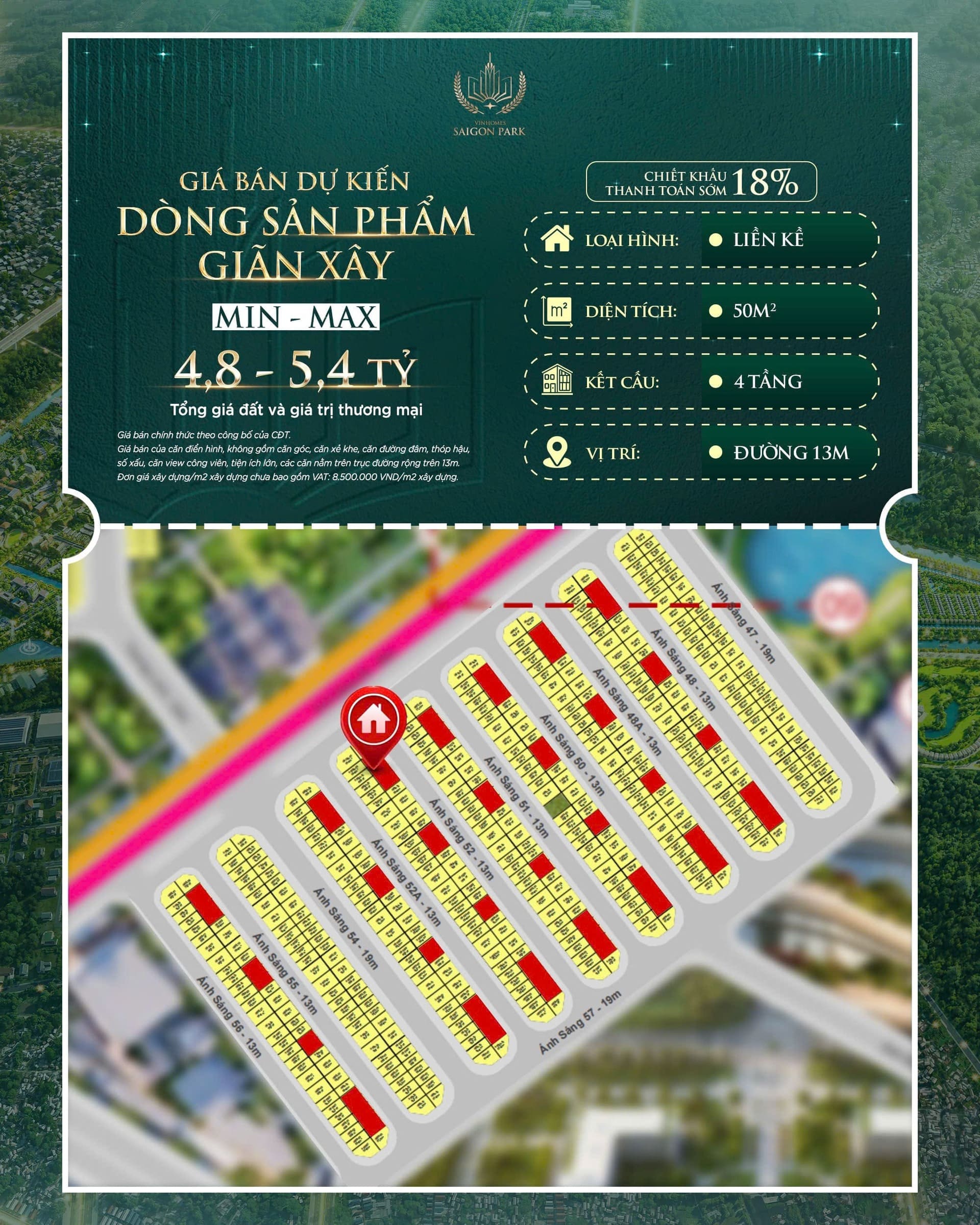 Bảng giá chi tiết căn hộ Vinhomes Saigon Park Hóc Môn