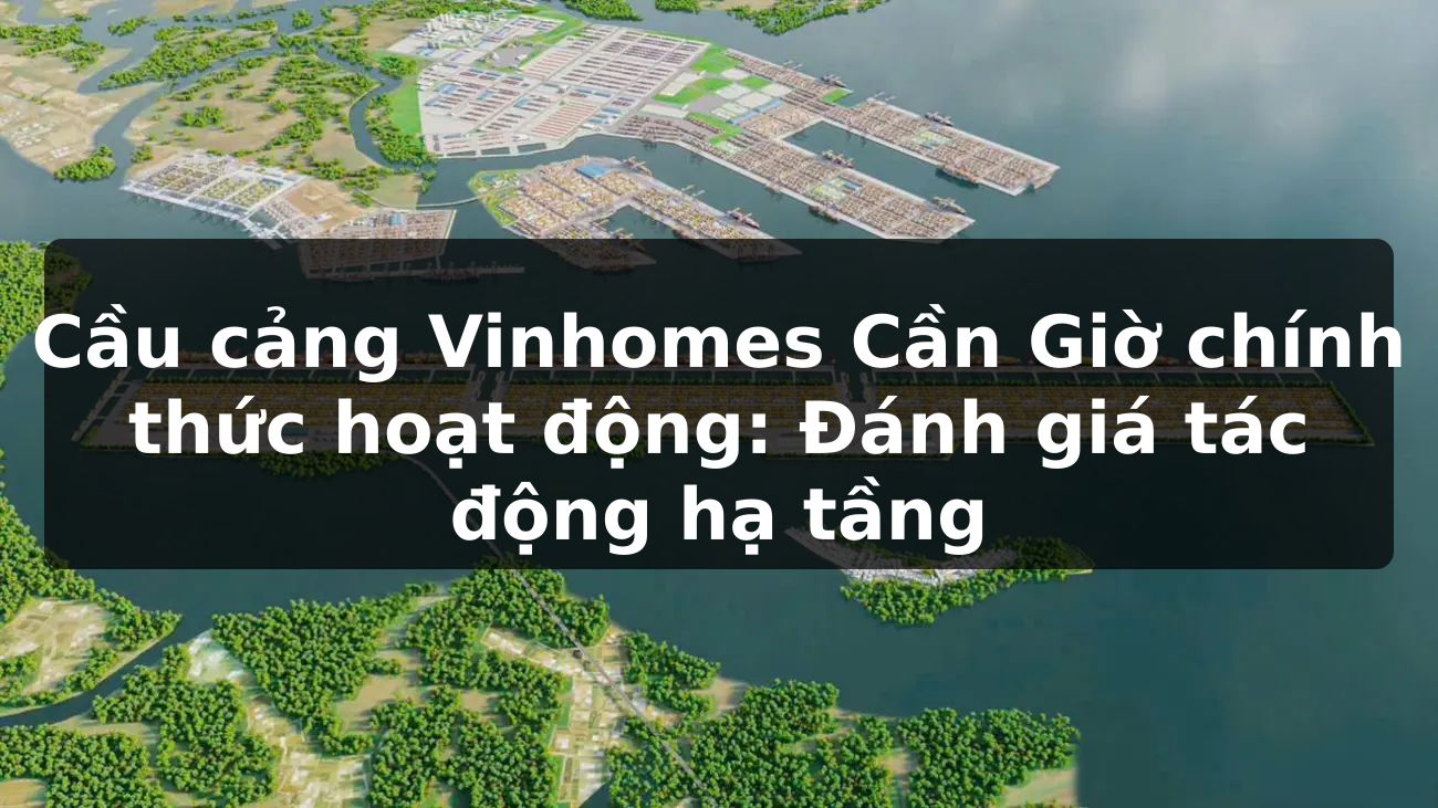 Cầu cảng Vinhomes Cần Giờ chính thức hoạt động: Đánh giá tác động hạ tầng