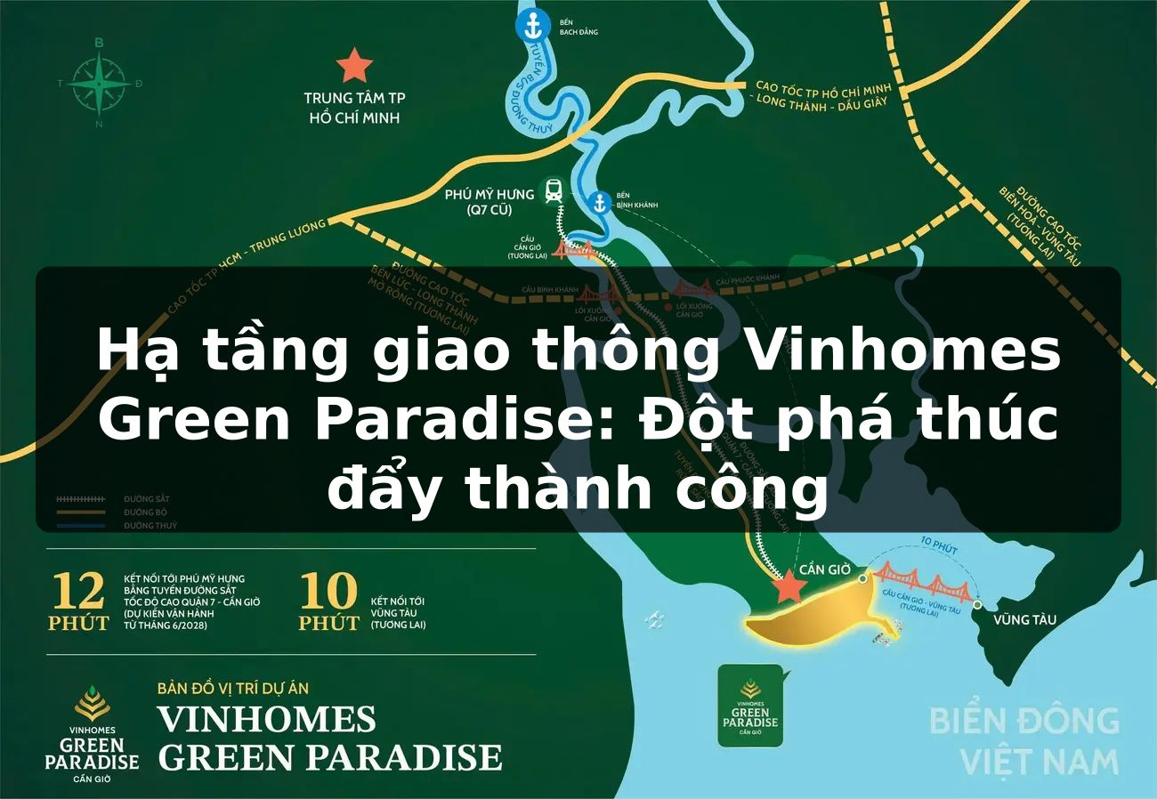 Hạ tầng giao thông Vinhomes Green Paradise: Đột phá thúc đẩy thành công