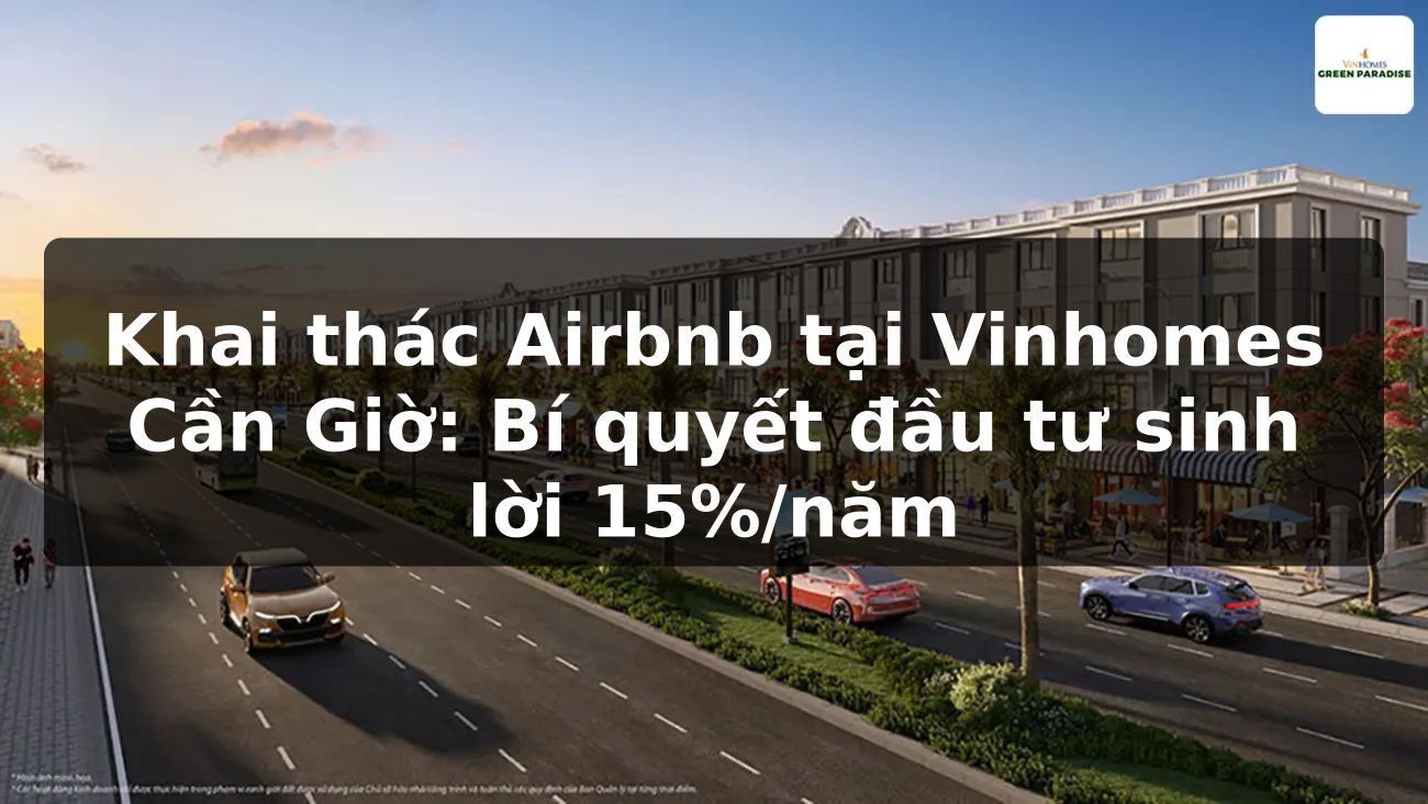 Khai thác Airbnb tại Vinhomes Cần Giờ: Bí quyết đầu tư sinh lời 15%/năm