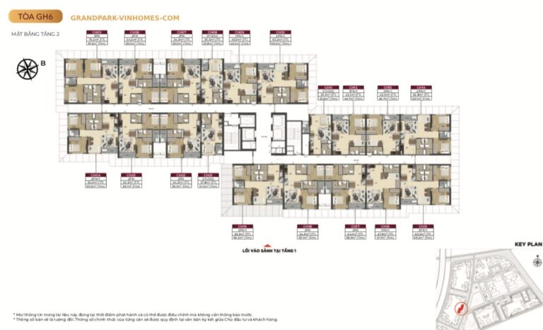 Layout GH6 Glory Heights | Mặt bằng điển hình | 2024