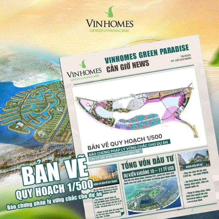 Quy hoạch 1/500 Vinhomes Green Paradise Cần Giờ chi tiết