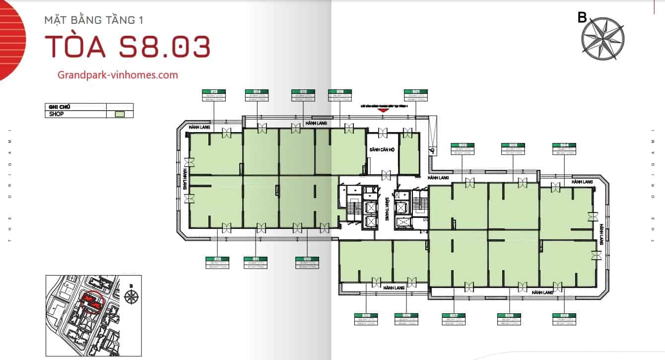 S803_Origami_Vinhomes_Grand_Park_Layout | Diện tích | 2024