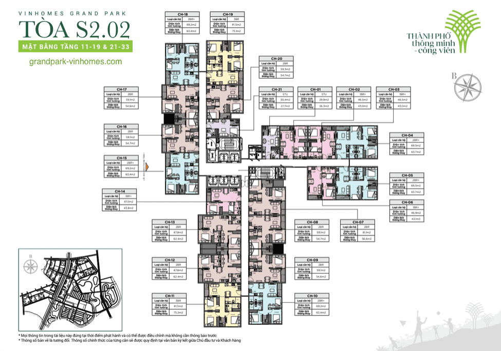 Tòa S2.02 - Vinhomes Grand Park | Cấu trúc & Thông số | 2023
