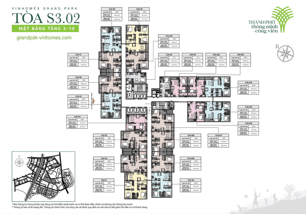 Tòa S3.02 - Vinhomes Grand Park | Cấu trúc & Thông số