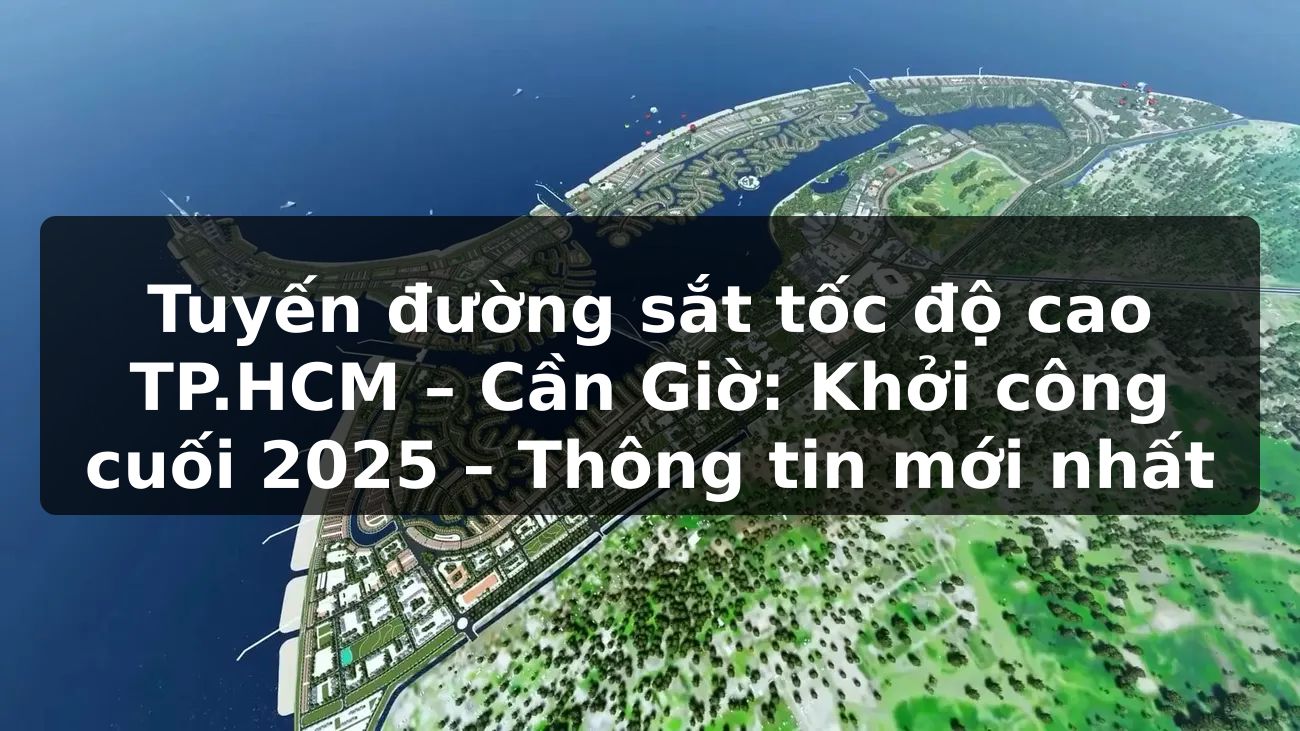 Tuyến đường sắt tốc độ cao TP.HCM – Cần Giờ: Khởi công cuối 2025 – Thông tin mới nhất