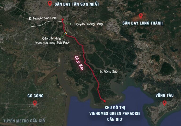 Vinhomes Green Paradise đưa Cần Giờ trở thành điểm kết nối giao thông